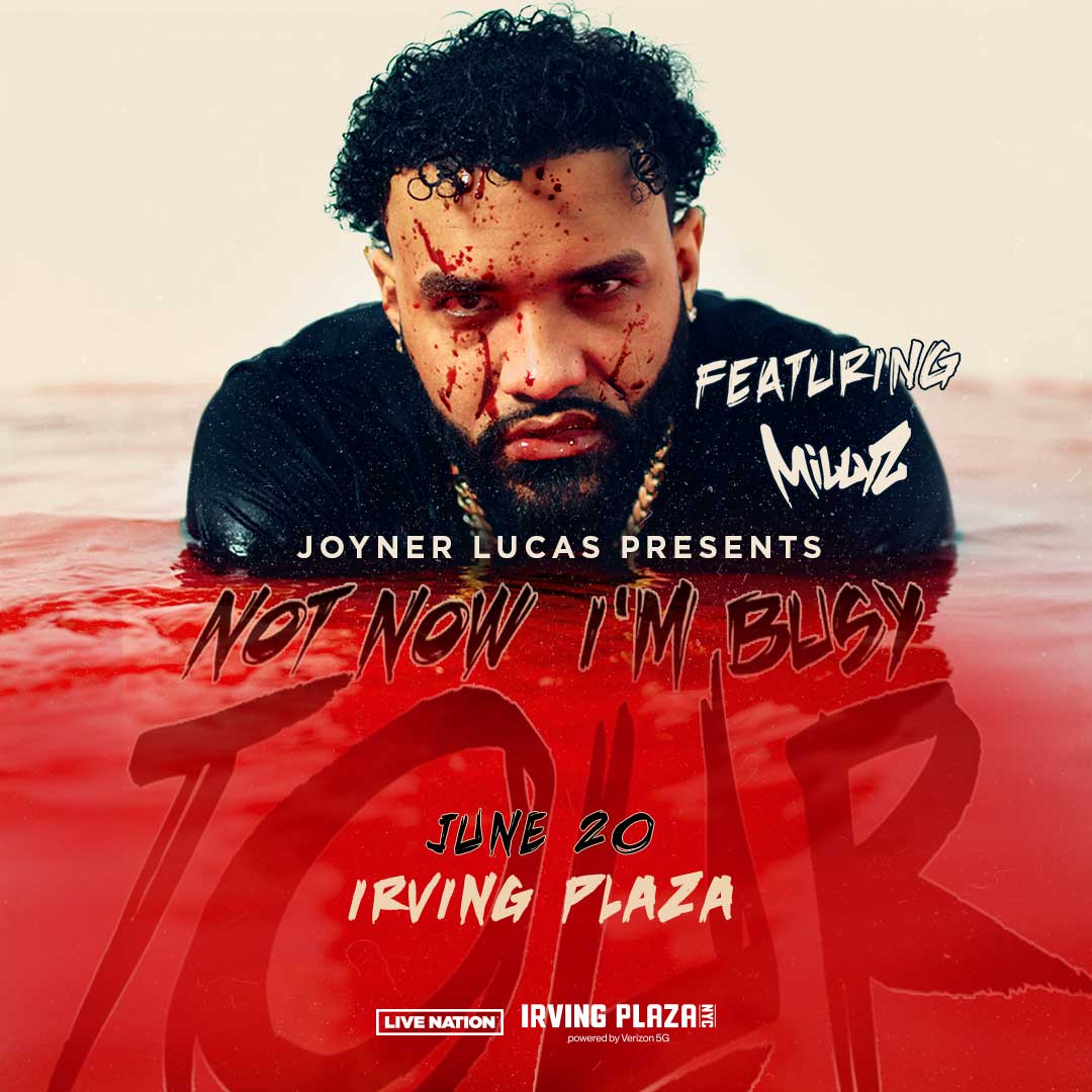 Joyner Lucas originally schedule for May 20th at Brooklyn Paramount has moved to Irving Plaza on June 20th. All tickets purchased for Brooklyn Paramount will be honored. Tix on sale now at the link in bio.