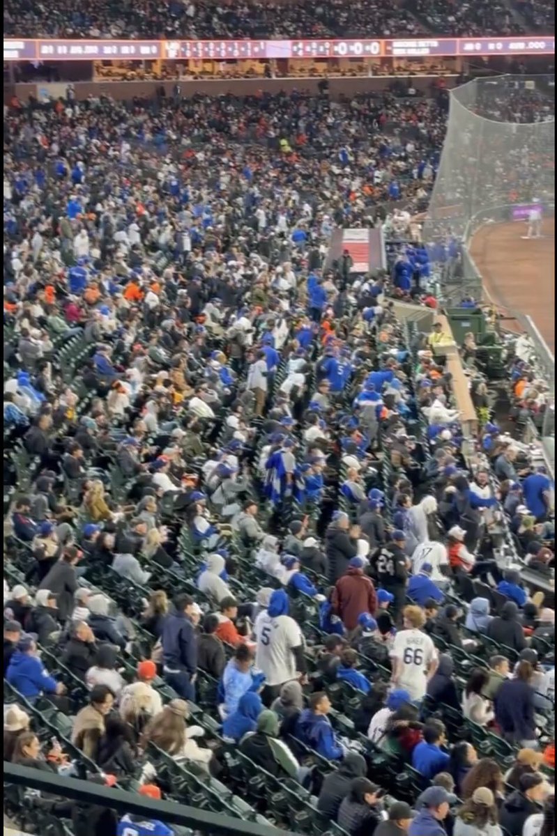 Looks like the bandwagon fans in SF have traded in their Warriors gear for Dodger Blue. 

<a href="/SacramentoKings/">Sacramento Kings</a>