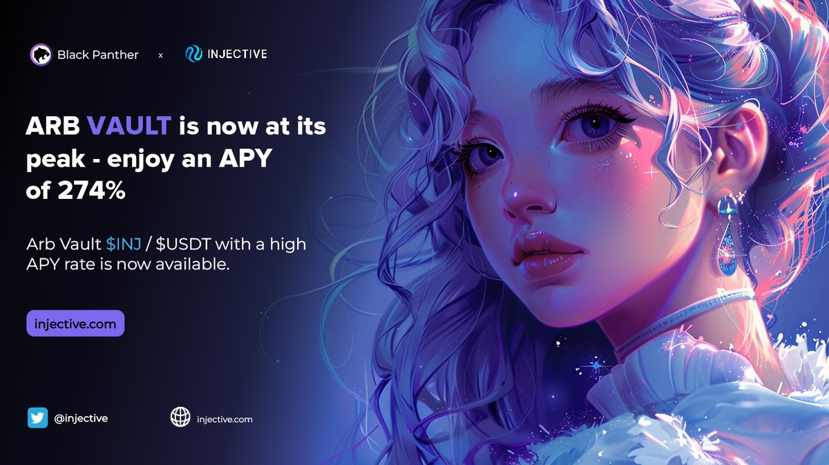 vlonefraym's tweet photo. ⚔️ @BlackPanther_Fi  resented Arb Vault live on @injective. 

🔥 Arb Vaults are #DeFi's innovative products that help you maximize your profits using high frequency #rading and volatility. https://t.co/jFMjBRLsQJ