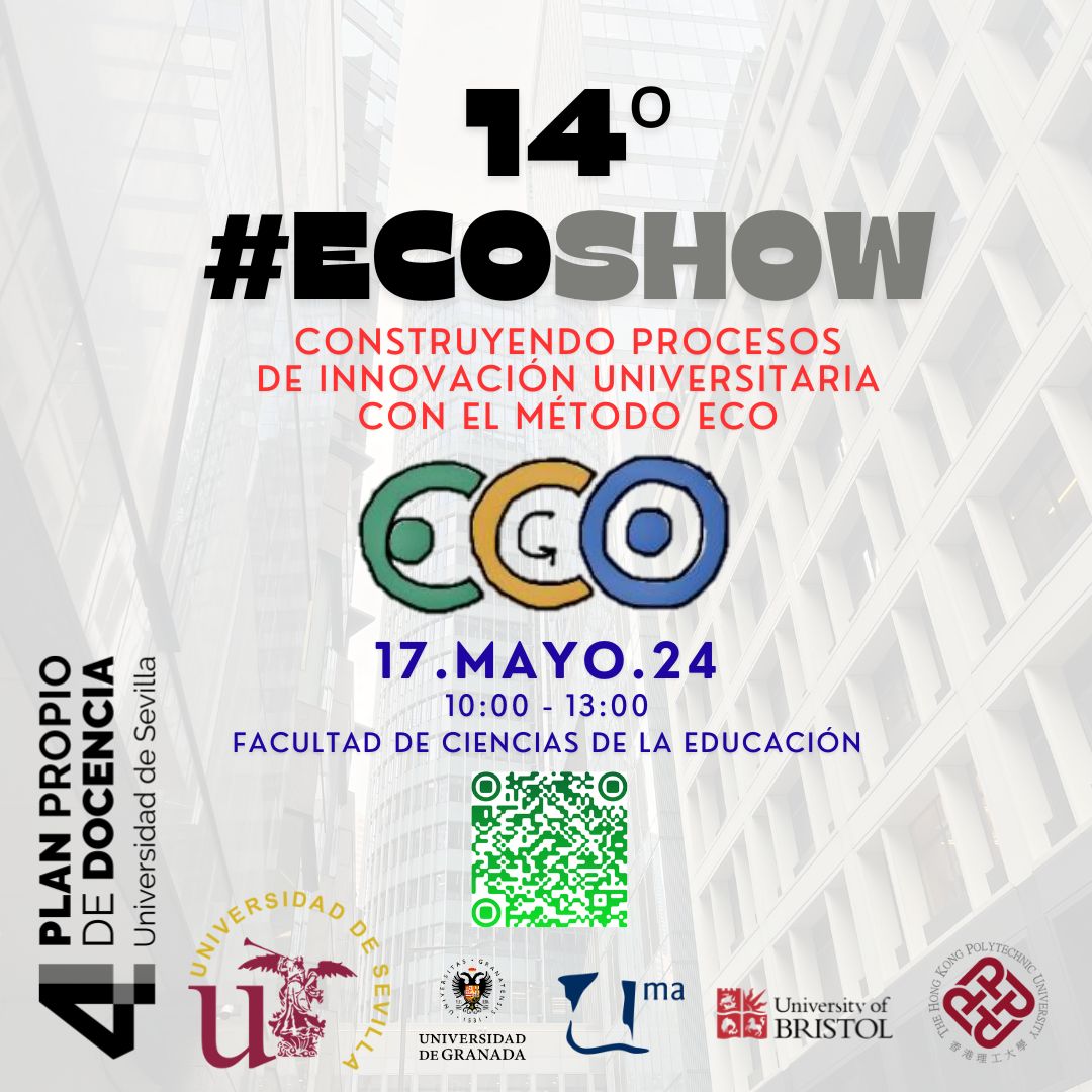 Mañana es el último día de clase para algunos, ¡y en ECO lo celebramos por todo lo alto! Venid a nuestro #14ECOshow para disfrutar de los proyectos más innovadores. Estaremos en distintas sedes (<a href="/EducacionUs/">Facultad de Ciencias de la Educación @unisevilla</a>, <a href="/FFilologiaUS/">Facultad_FilologíaUS</a>...). ¡Os esperamos!