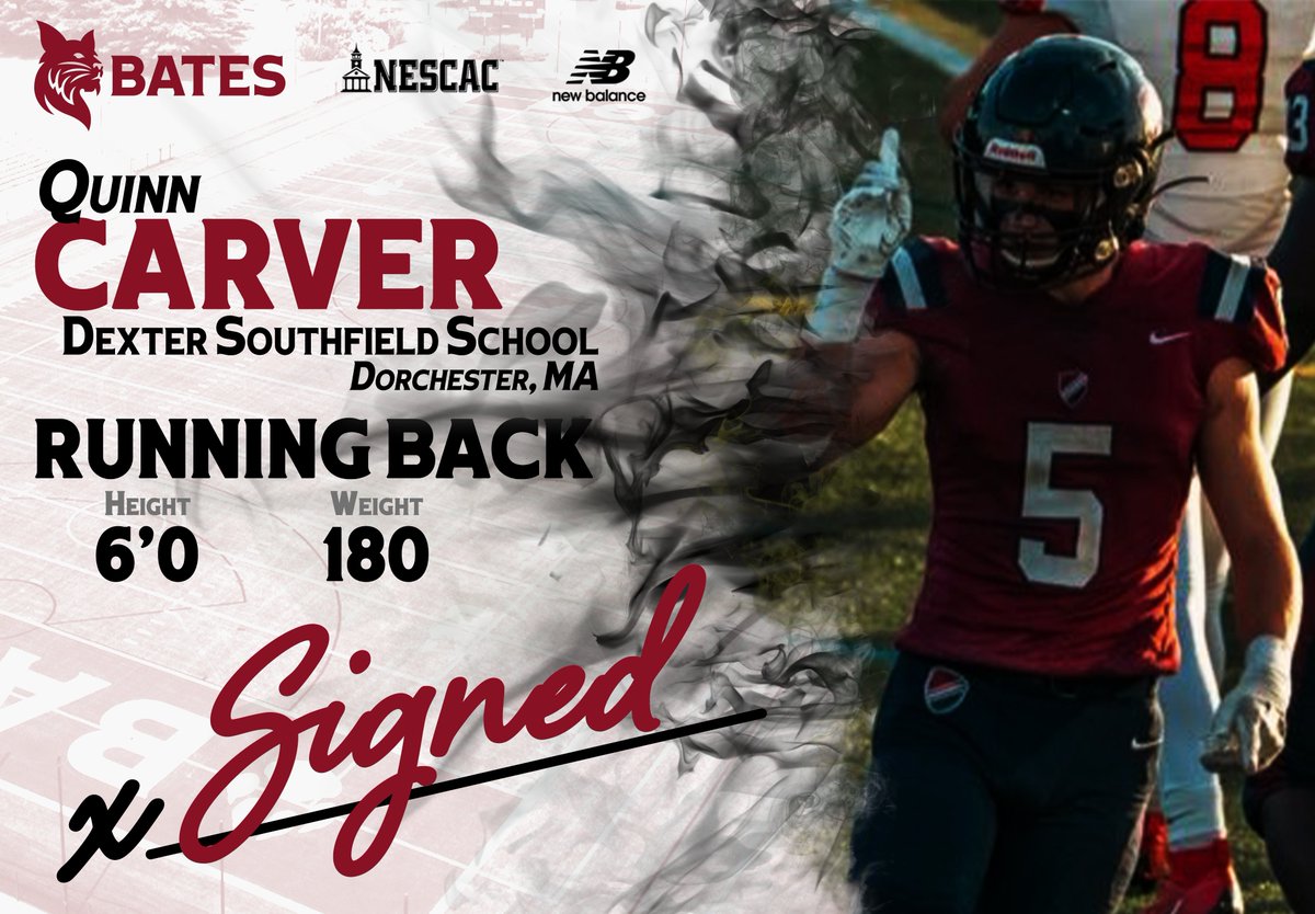 Welcome To The Bates Football Family!🐾

Quinn Carver - Dexter Southfield School

#Rollcats #REAL
