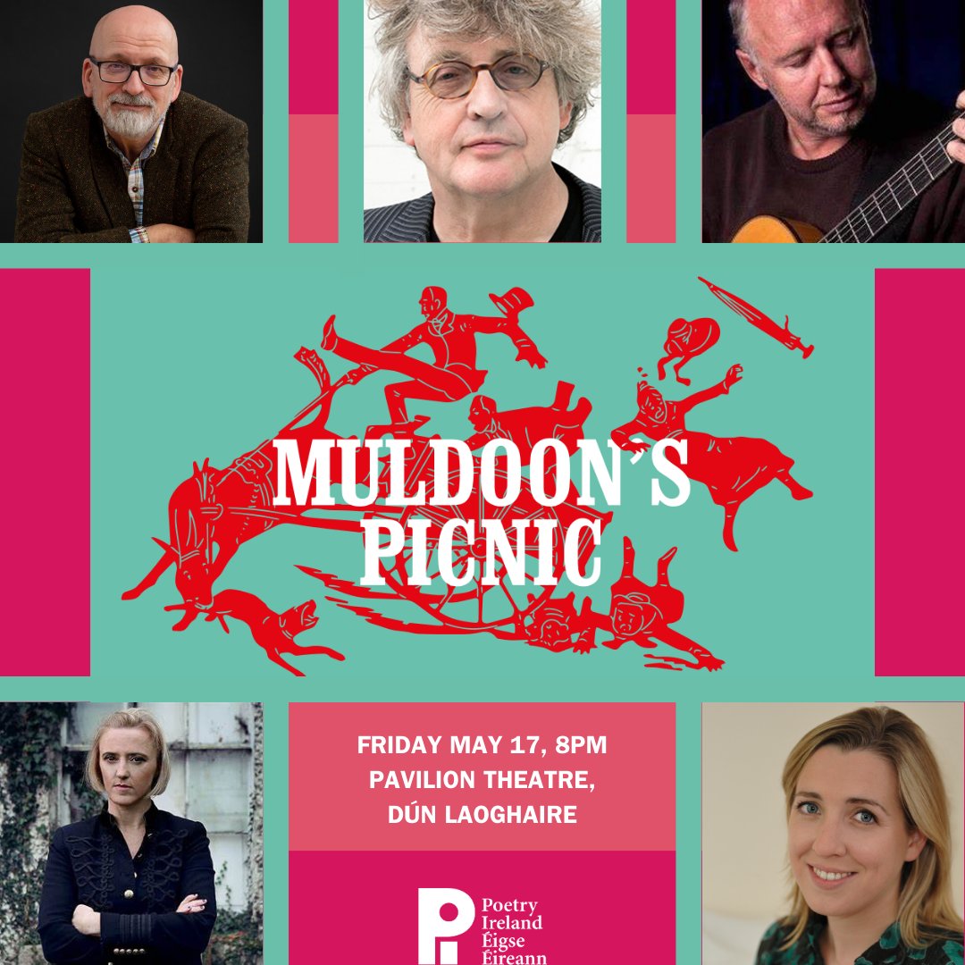 Muldoons Picnic takes @PavilionTheatre  in Dún Laoghaire tonight from 8pm!

Ticket Holders can expect a night of Poetry, prose & music from Paul Muldoon & Rogue Oliphant with an array of special guests:

Roddy Doyle
Hugh Buckley
Liz Nugent 
Ailbhe Ní Ghearbhuigh 

Enjoy!