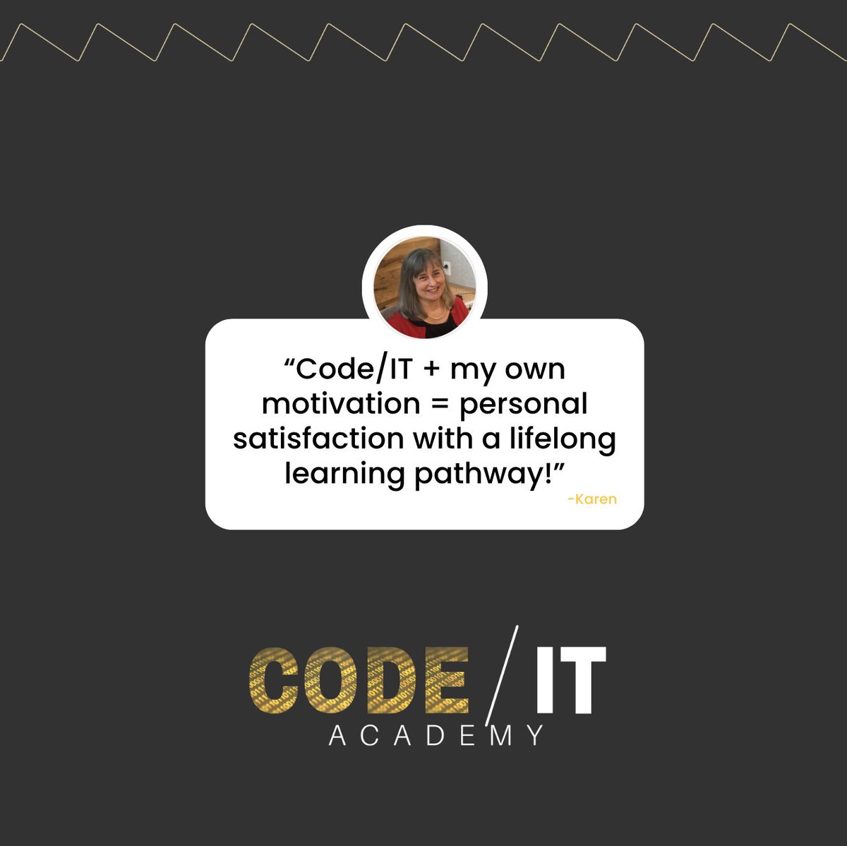 Ready to kickstart your IT journey? 💻 Applications for Code/IT Academy are open until May 31st for the AWS Cloud Practitioner cohort! Join Karen and countless others who've used this free program to level up their tech careers. Apply now!