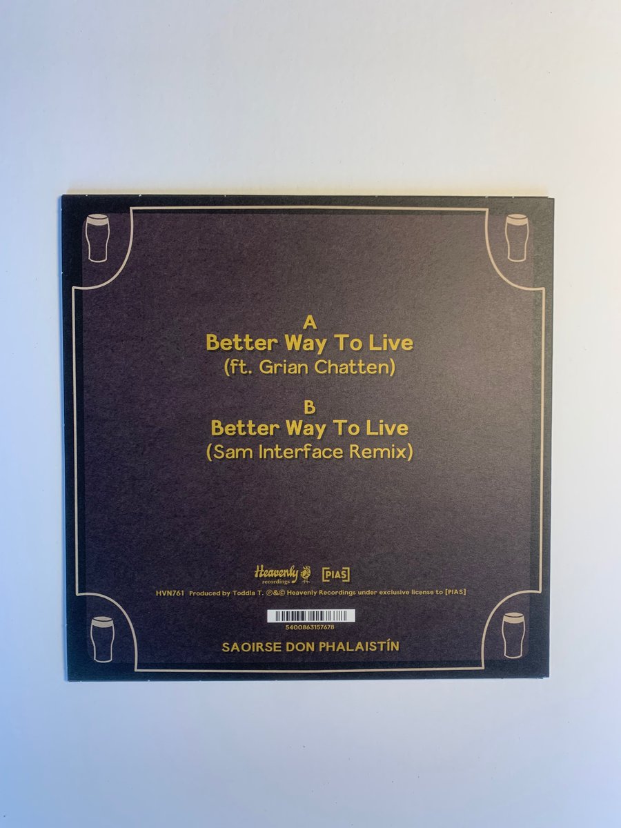 Kneecap's 'Better Way To Live' ft. Grian Chatten 7' is out today! Featuring a wicked new remix of the track by @sam_interface 💥 Head to your local record shop to see if you can nab one 🏃‍♂️ @KNEECAPCEOL