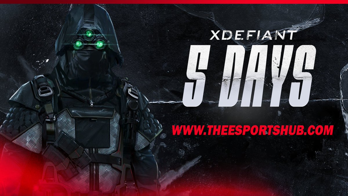 5 days until #XDefiant launches, and to kick things off... ⏰ Tuesday 10pm BST / 5pm EDT ⚔️ 3v3 Kill Race - FREE ENTRY 💰 $150 Prize Join: theesportshub.com/tournaments/21…