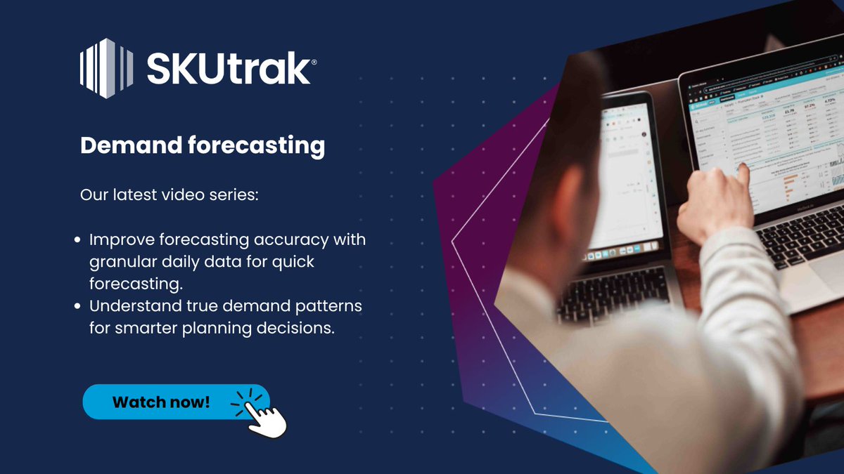 Unlock revenue growth with demand forecasting! 🚀 New video series shows how to predict demand accurately and respond with agility.📈 Don't miss out!

skutrak.com/forecasting-fo…

#DemandForecasting #RevenueGrowth #BusinessSuccess #SKUtrak