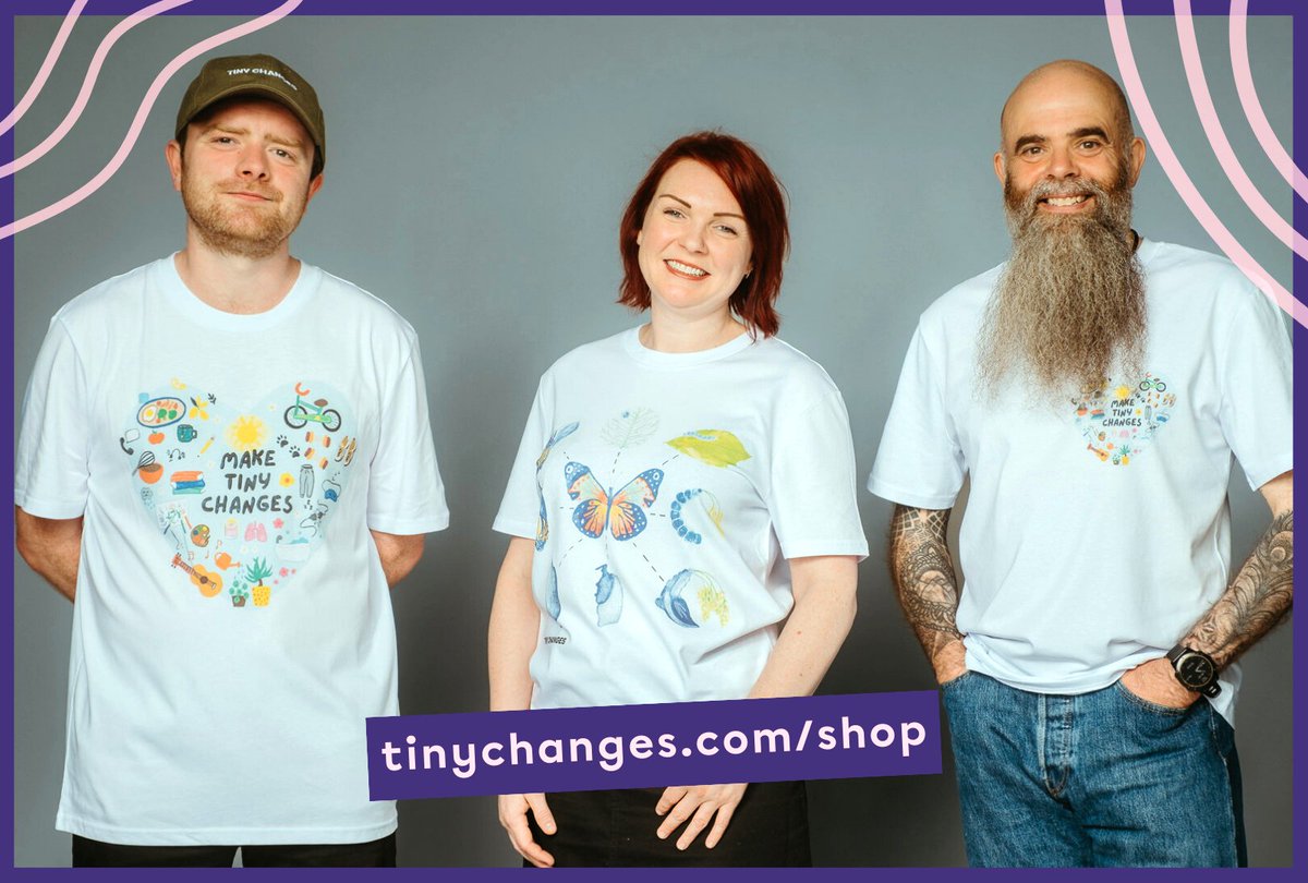 Our ltd edition Make Tiny Changes Month products have arrived! 👕 Available until the end of June, with all sales going directly towards our MTCM fundraising target 📈 Find the products in our online store: tinychanges.com/shop The ripple effect starts with you #MTCM