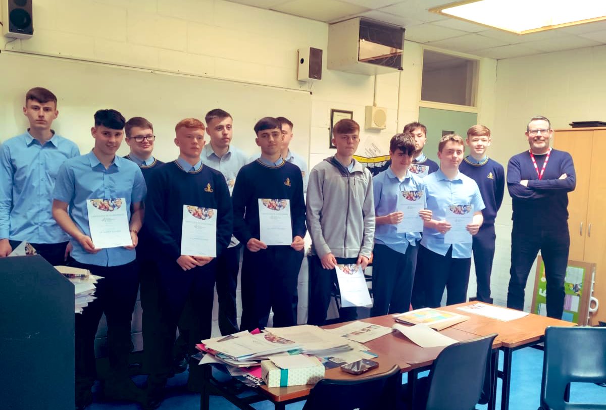 Well done to our Sixth year LCA group who received their Skills to Succeed certificates today.