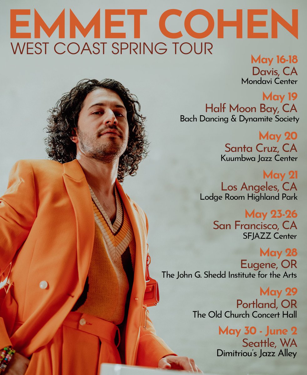 Heading out to the West Coast! UC Davis will feature my Hammond B3 band- @bbjazziii, #RubenFox and #KylePoole, then we’ll be playing piano trio with #ReubenRogers, Kyle, and @ranierijoey stepping in for Oregon and Seattle! . 🖼️ @SpencerCPorter 📸 Gabriela Gabrielaa