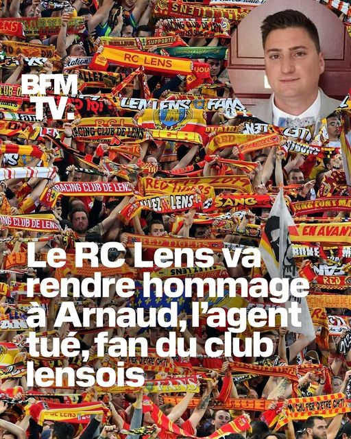 #Incarville  Arnaud etait fan du @RCLens dimanche soir lors de la derniere journée de championnat le stade #Bollaert lui rendra un fier hommage 🙏