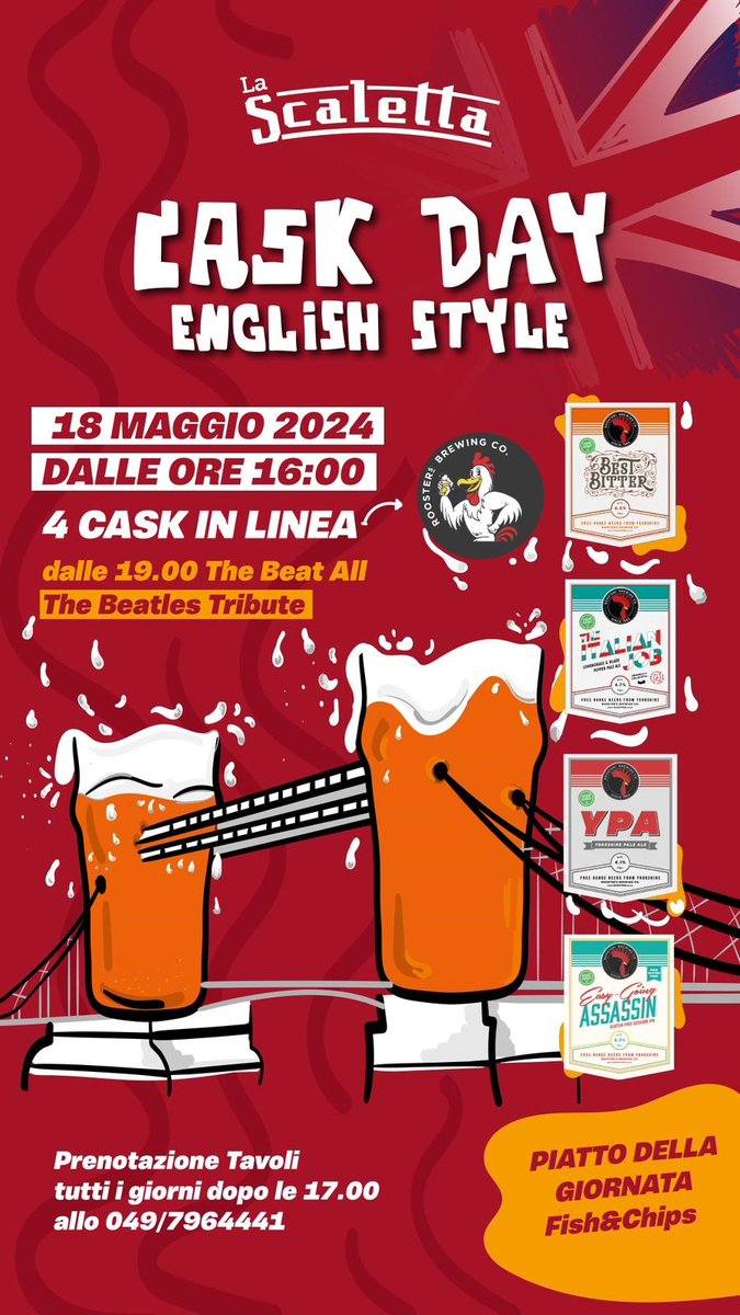 In Vicenza this weekend? 🇮🇹 Be sure to head to La Scaletta for some pints & tasty English pub grub! 😋