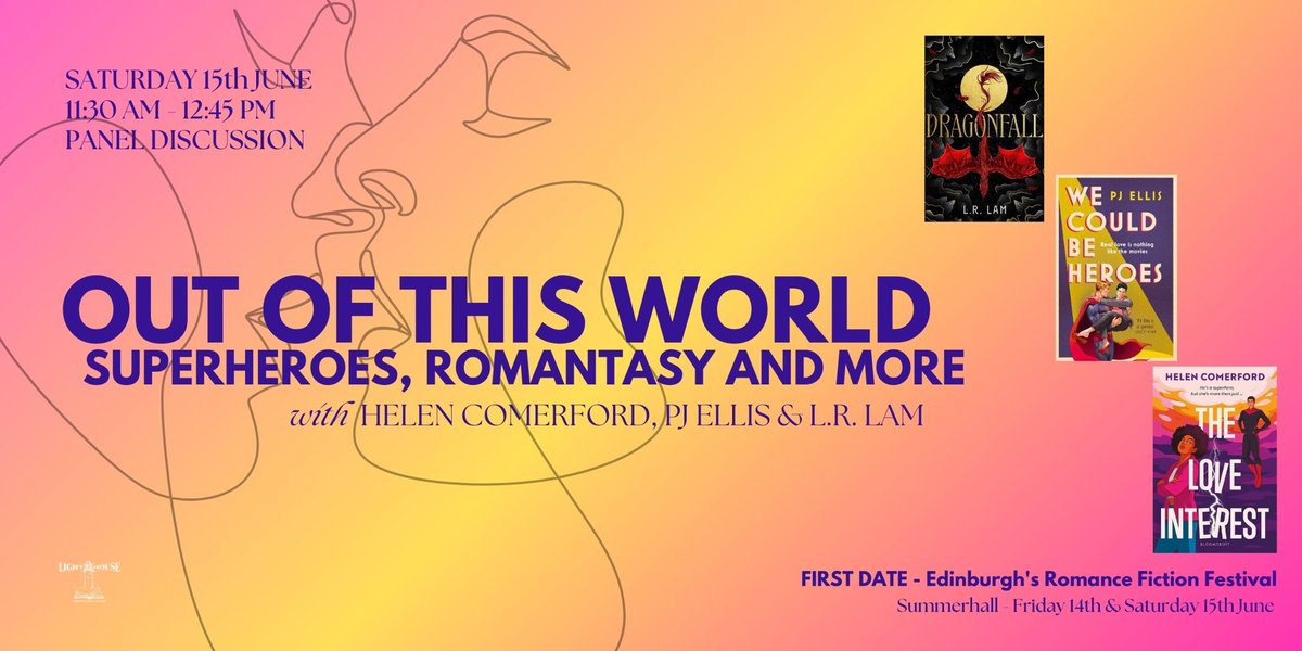 Can’t wait to talk love and all things genre with <a href="/LR_Lam/">L.R. Lam</a> and <a href="/HelenJoC/">Helen Comerford (is on Instagram)</a> at the First Date romance fiction festival in Edinburgh on Saturday 15th June! ❤️✨

Get your tickets here: lighthousebookshop.com/events/out-of-…
