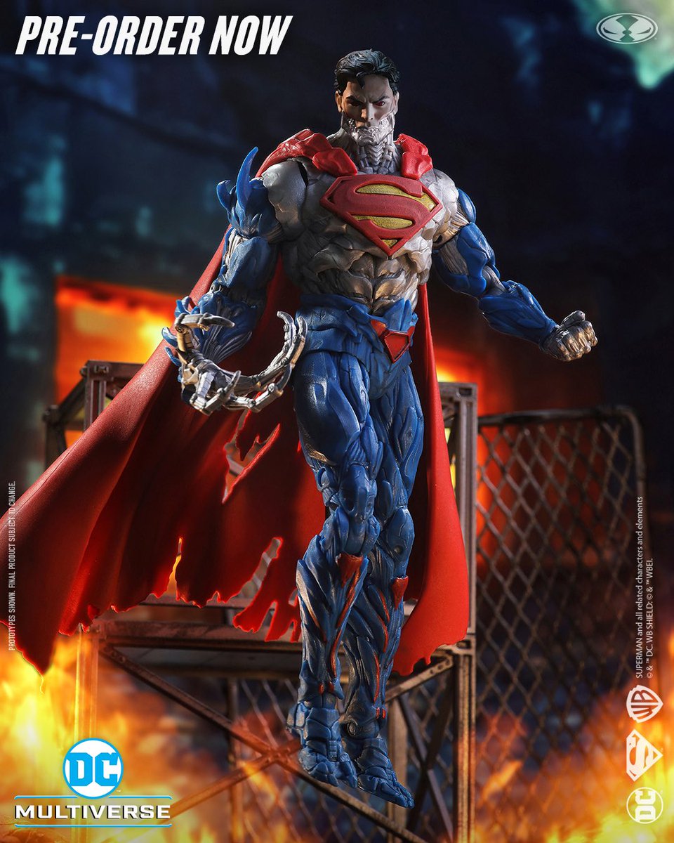 Cyborg Superman™ (New 52™) is available for pre-order NOW at select retailers! Amazon: amzn.to/4bm7RAj Ent. Earth: ee.toys/ELEZKR GameStop: bit.ly/3yjPuxj 7' scale figure includes a flight stand and a collectible art card. #McFarlaneToys