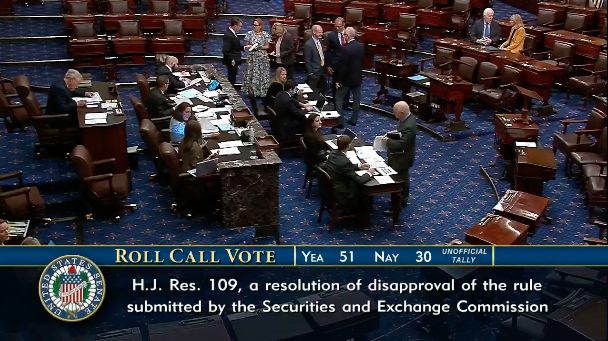 Bankless's tweet photo. BREAKING: 51 VOTES! Senate just voted to repeal Gensler's anti-crypto rule SAB121 🎉

Key Democrat Senators broke party lines to vote yes.

Now Biden has to choose.

Does he choose anti-crypto and veto or let it pass?

His next move could cost him the election.