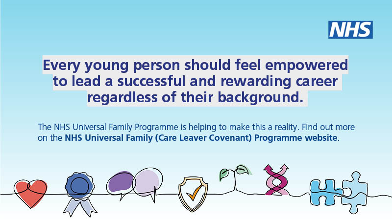The NHS Universal Family Programme is an initiative to widen access to employment opportunities across the NHS for care experienced young people. Our toolkits provide resources and support so #careleavers can access many rewarding careers in the #NHS: england.nhs.uk/publication/nh…