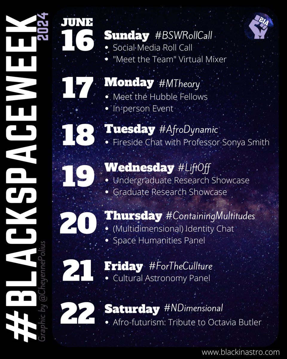 📣 Officially 1 month until #BlackSpaceWeek 2024! Watch this space for more details of all the exciting things that will be happening and how you can win prizes during the week! 🤭