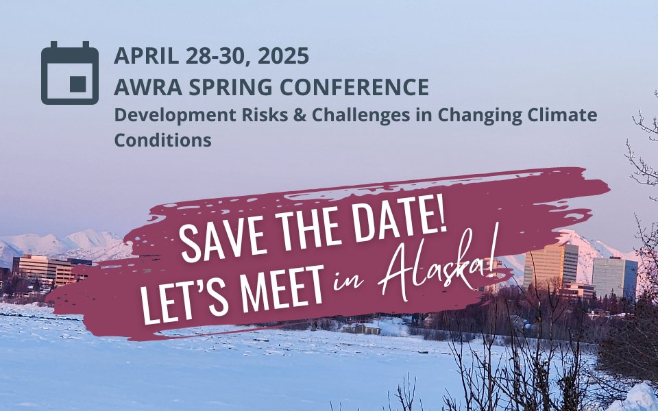 Fun fact #1 about Anchorage, AK. The whole city was once under a glacier! It's the perfect city for the #AWRA2025 Spring Conference. Save the date & join us next April as we tackle 'Development Risks & Challenges in Changing Climate Conditions'. awra.org/2025spring