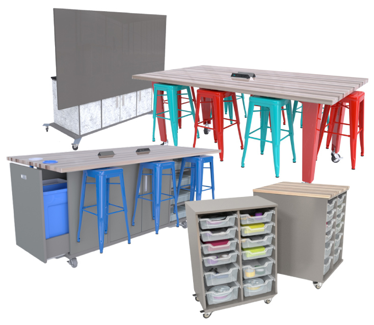 Nothing finishes off a functional and inviting #maker environment like the right furniture. Click here to view our selection of tables, chairs, and storage options for your #makerspace, and complete the form for a fast quote: buff.ly/4bINaOL