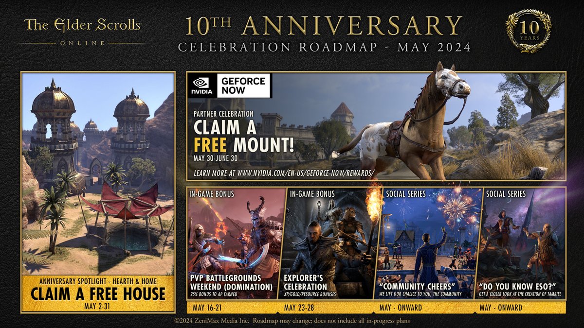 🏡 New house 🐎 New mount 👀 Bonus rewards ...and more! 🎉 There's now even more to love in #ESO this month.