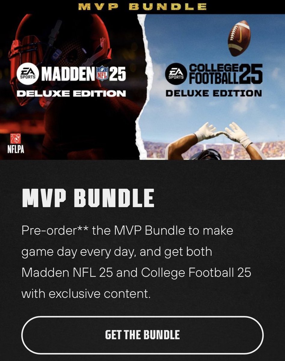 Win a MVP Bundle of Madden 25 & College Football 25💥 RT & Follow to Enter! Will pick a winner June 1st Then do another I can’t wait let’s go 🔥🔥🔥