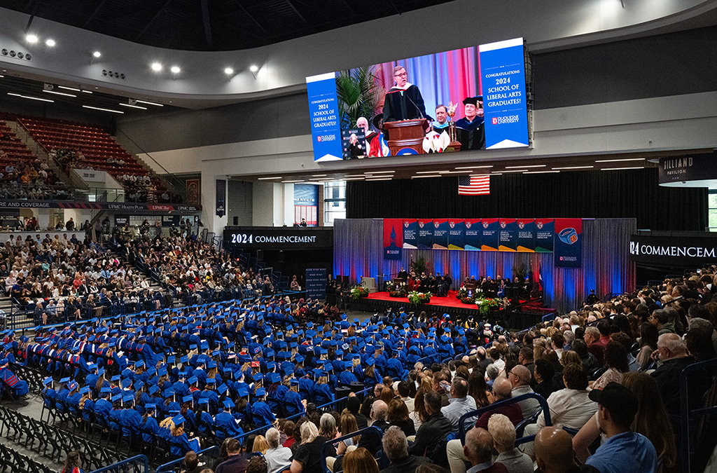 Commencement season continues! Celebrate the @DuquesnePharm and @DuqKlineLaw Class of 2024 on Saturday, May 18. duq.edu/commencement #DuqGrad 🎓