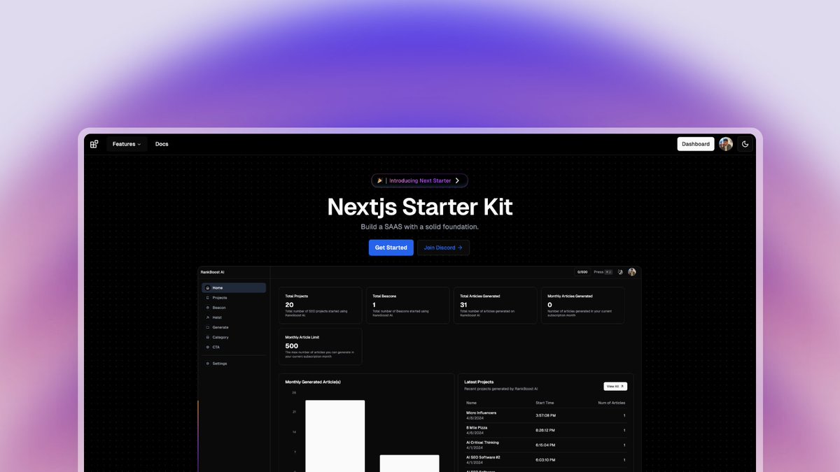 Just dropped a new video where I show you how to setup a dashboard using @nextjs and @shadcn 

links down below 👇