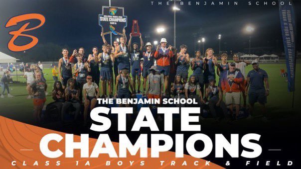 CoachBSaun's tweet photo. The boys completed the 3-peat in impressive fashion and the girls fought to the end and finished 4th place. Proud of everyone involved with Benjamin T&amp;F, Go Bucs! @TheoDorseyTV @CP_Photo2004 @VarsityHSSports @najitobias @itgnext_florida @BCAWORLDWIDE @PayFLCoaches @annamal_11 https://t.co/FUkQRlmUhh