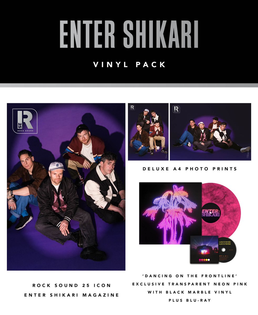 Get your Enter Shikari magazine, photo prints and this exclusive colour vinyl of ‘Dancing On The Frontline’ with a live Blu-Ray at shop.rocksound.tv/products/rock-…
