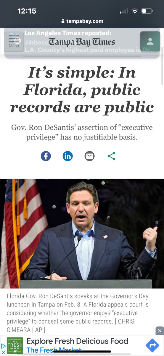 Cathy2NotToday's tweet photo. What’s Ron DeSantis hiding ? 

“There is no executive privilege” in Florida government 

And 

Why does he have 63 SEALED/CONFIDENTIAL executive orders?  

Why are his travel records- future, present AND PAST sealed?

https://t.co/FgHhSOJ9xs https://t.co/ipZWuqp06B