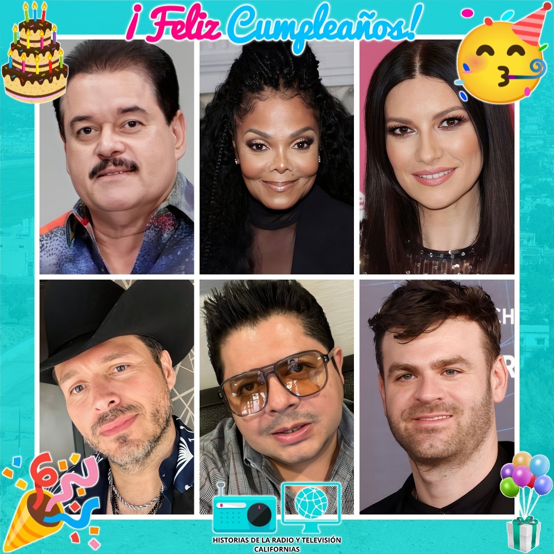 Muchas felicidades a los cantantes internacionales 🎤👨‍🎤👩‍🎤🌎, por su cumpleaños del día de hoy 16 de Mayo 🎂🎉🎈:

Lalo Rodríguez (1958-2022) ✝️🕊️🇵🇷
Janet Jackson 🇺🇲
Laura Pausini 🇮🇹
Oswaldo "Walo" Silvas 🇲🇽
Jose Manuel Zamacona Jr. 🇲🇽
Alex Pall 🇺🇲