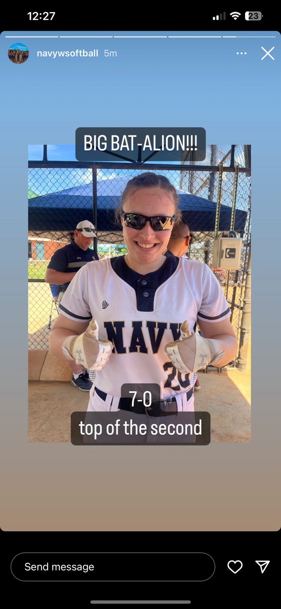 RES Angels Alum Bella Fernald (Bedford, MA) with a HR at the World Series for Navy!