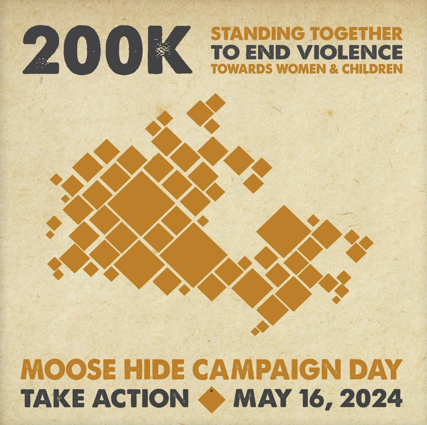 Today, join @Moose_Hide Day to unite against violence towards women and children, and to work towards reconciliation. Let's stand together and act against this unacceptable reality of missing and murdered Indigenous women, girls, and two-spirit plus individuals (MMIWG2S+).