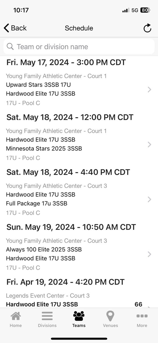 Ready to compete! Game schedule below for Oklahoma Chapter 2 3ssb @Hardwood_Elite @3ssb