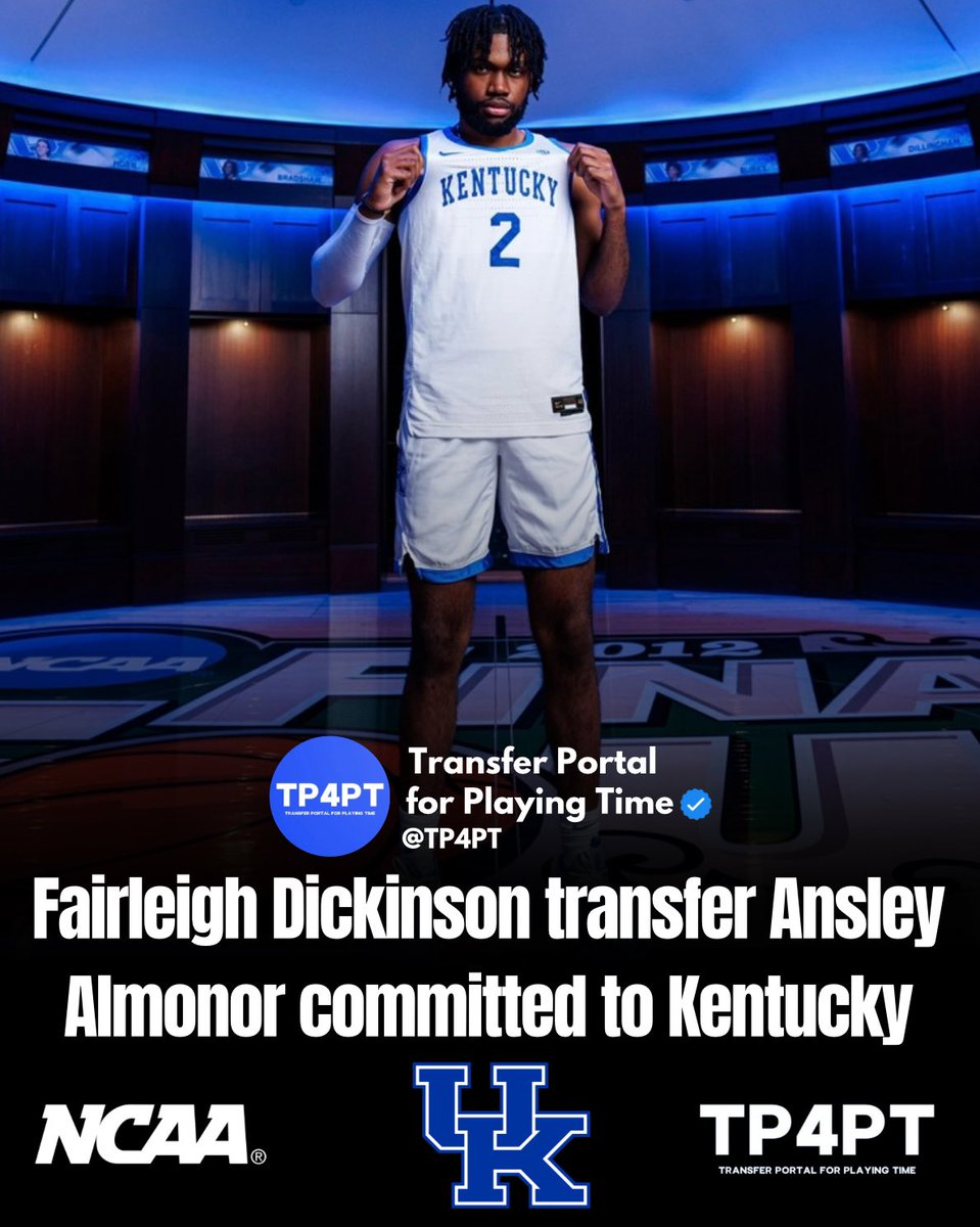 TP Commit: FDU transfer Ansley Almonor has committed to Kentucky. He averaged 16.4 points, 5.1 boards, and 1.7 assists for the Knights this season on his way to First Team All-NEC honors. Almonor has scored 1,097 career points in three seasons at Fairleigh Dickinson. #TP4PT…