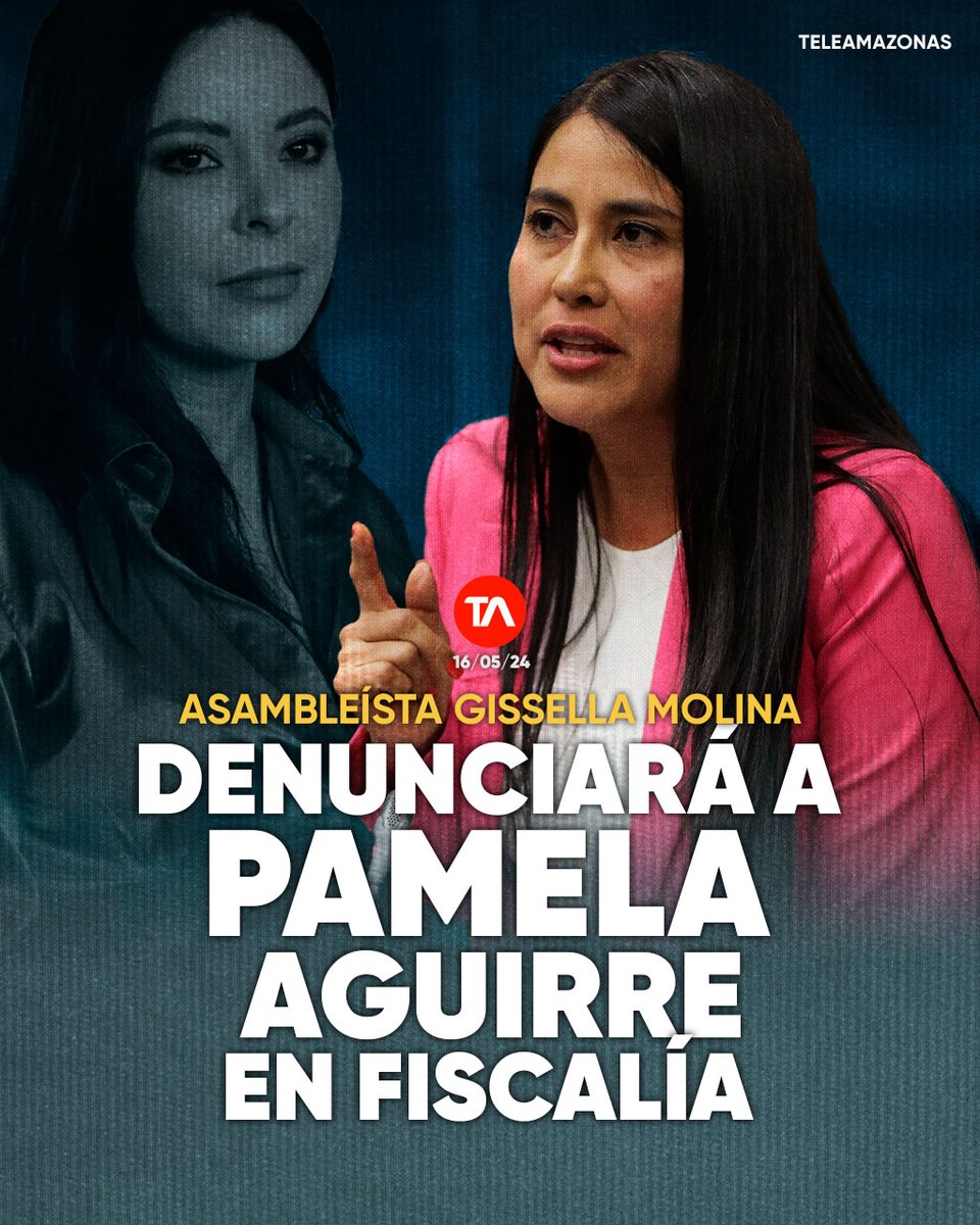 #ATENCIÓN | Asambleísta Gissella Molina anuncia que presentará denuncia en Fiscalía contra Pamela Aguirre. ¿Delito? ow.ly/o0TU50RIKxP