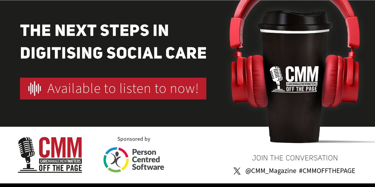 Listen to #CMMOFFTHEPAGE, the podcast from CMM.  Our latest episode with @NCF_Liz, @BevNCF and Hannah from @PersonCentredSW into digitising social care is now live: caremanagementmatters.co.uk/podcast/the-ne…
#podcast #tech #socialcare #data #solutions #bestpractice