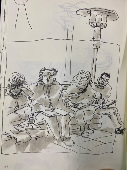 Cafe sketching 