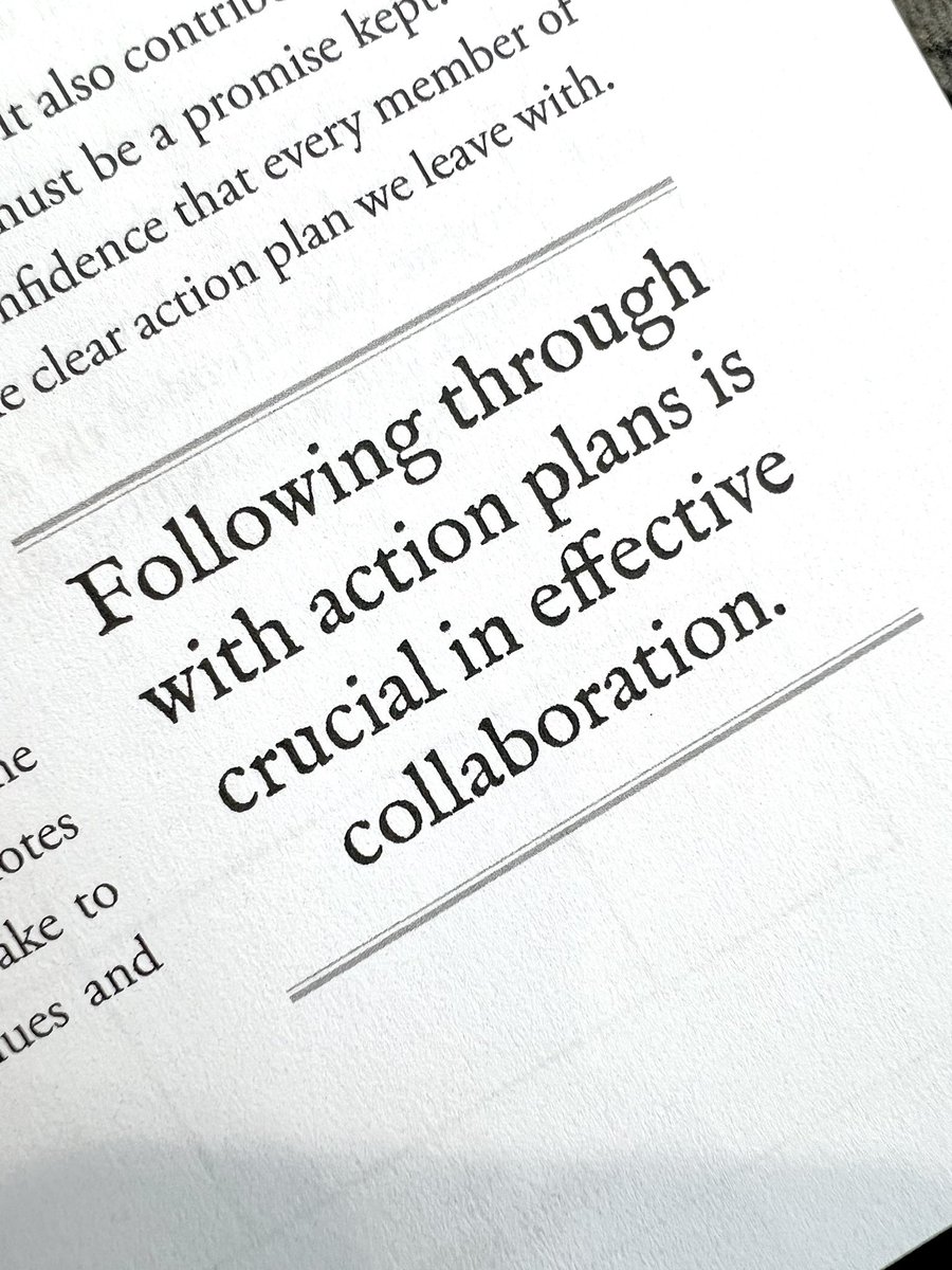 'Following through with action plans is crucial in effective collaboration.' - @AllysonApsey & @mrsjessgomez in #LeadWithCollaboration

This is the perfect time of the year to get this book into the hands of your leadership team!! 

a.co/d/7nPWcma
#LeadLAP #tlap