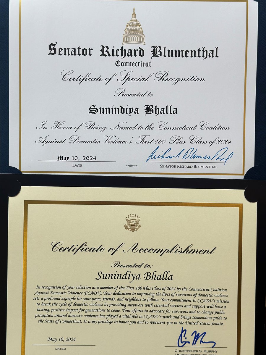 We are so proud of our own Sunindiya Bhalla--Roca's EVP of Young Women and 2Gen--who was recognized this week as a top leader in the fight against DV by @ctcadv, the CT Coalition Against Domestic Violence!