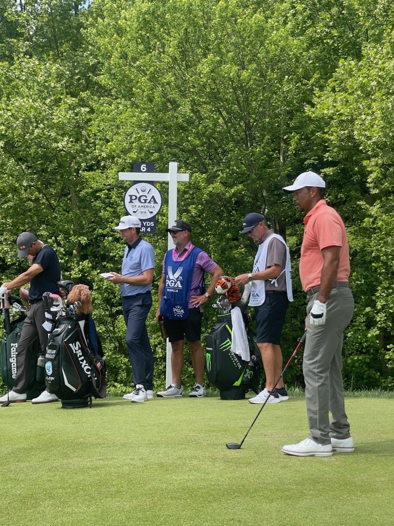 BradleysBros's tweet photo. Former #PGAChampionship winner playing with Tiger Woods @Keegan_Bradley #legend #PGA https://t.co/wQ98LX99vZ