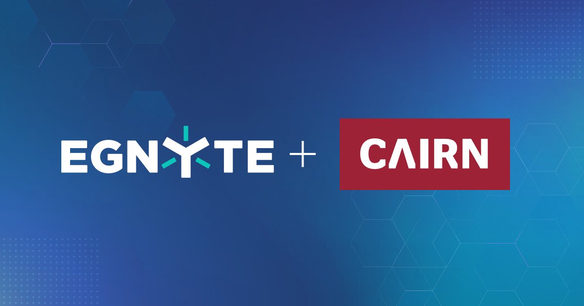 Egnyte is thrilled to announce a new partnership with Cairn. By leveraging Egnyte's Secure and Govern capabilities, Cairn aims to enhance risk management & data governance, streamline document management, foster collaboration, and strengthen their IT infrastructure.