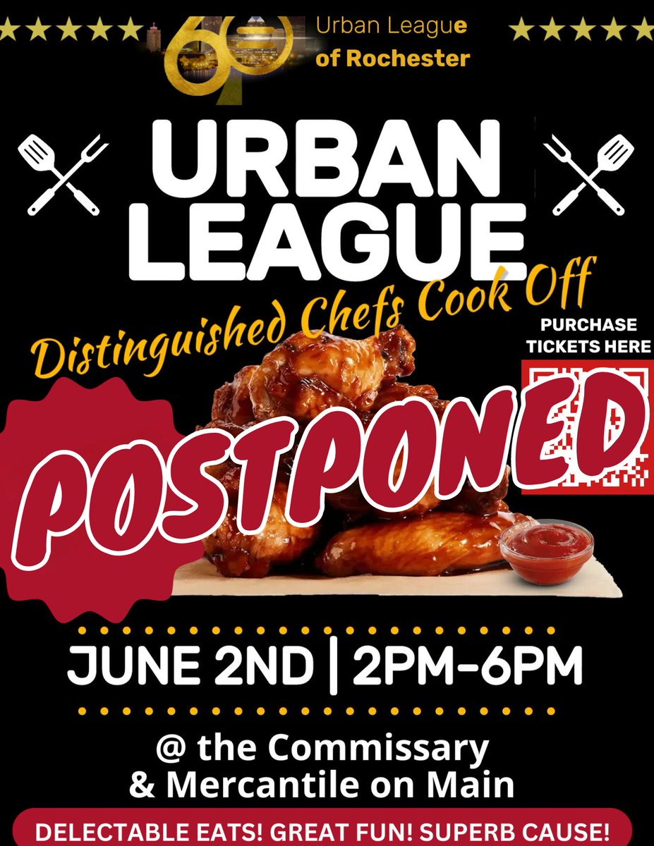 We regrettably have to postpone our Distinguished Chefs Cook-Off to a later date. We're sorry for the inconvenience and hope to have a rescheduled date soon!