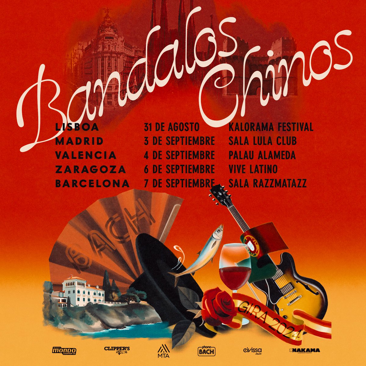 Próximos shows en España y Portugal. Tickets aquí events.seated.com/bandalos-chino…