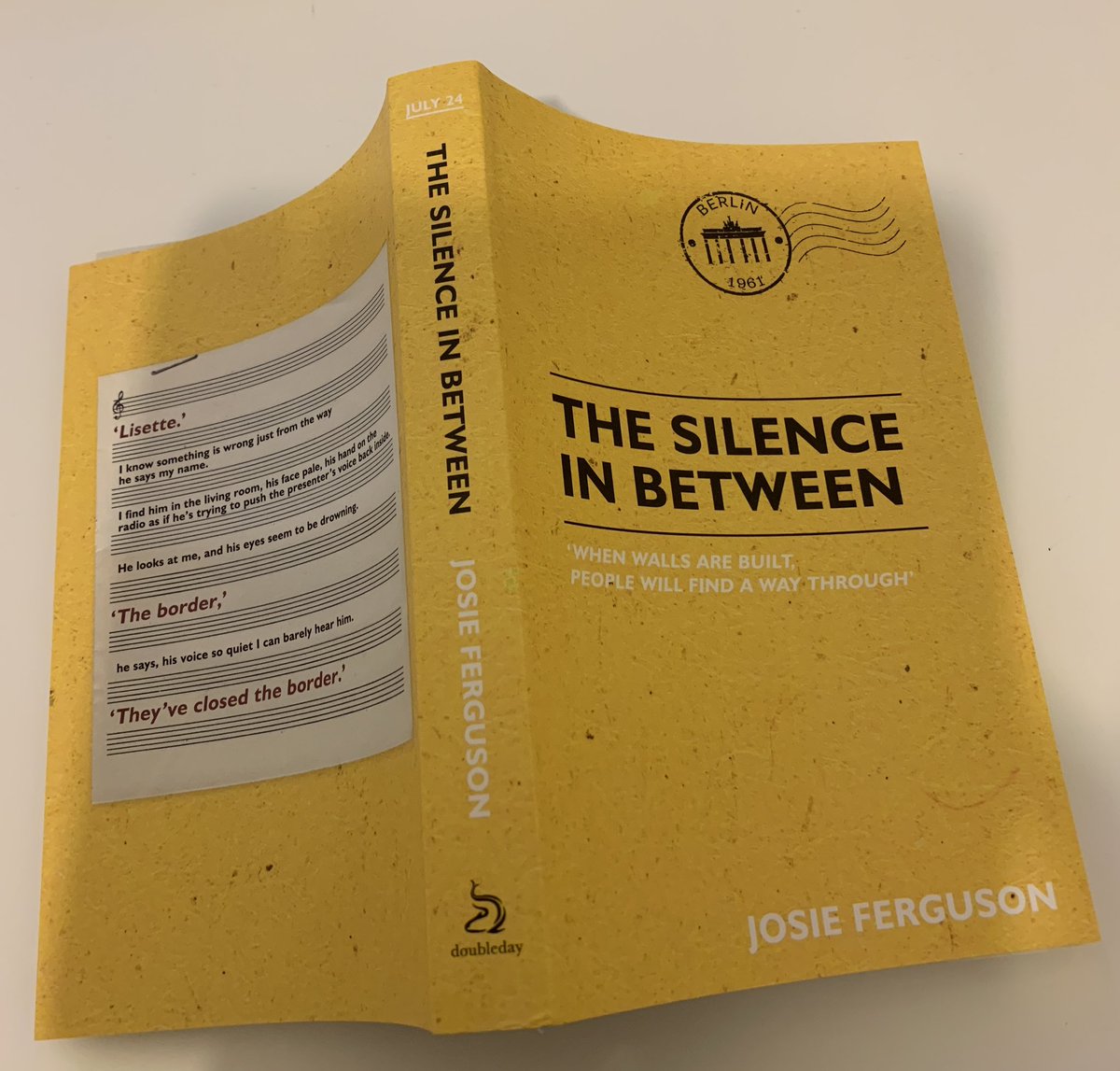 Thank you so much to @Millsreid11 @DoubledayUK for my proof copy of #TheSilenceInBetween This promises to be a gripping read! Publication date: 20 June #BookTwitter #BookTwt #BookBlogger #BookMail