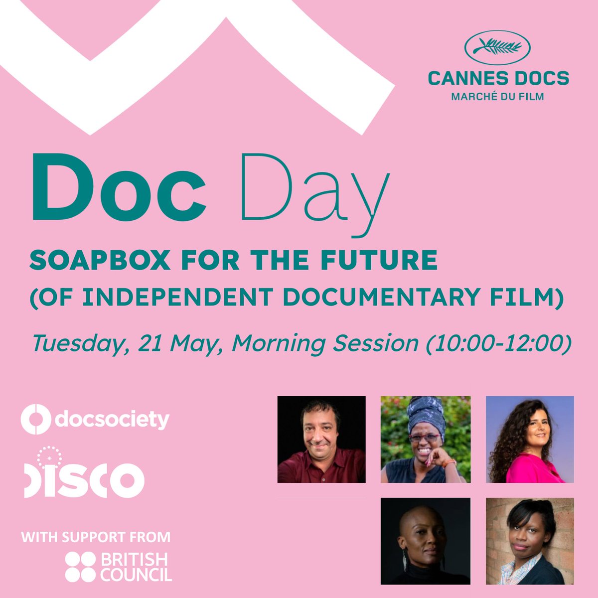 Join us at Cannes on Tuesday 21 May for #CannesDocs morning session (10:00-12:00), where we will be hosting the ✨Soapbox for the Future (of Independent Documentary Film)!✨ With special keynotes from @DocsMX @DOCUBOXFilmFund @EncountersDoc #NewDawnFund & more See you there!👋