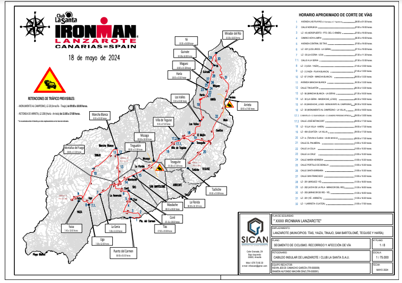 Este sábado, 18 de mayo, se llevará a cabo el IronMan en nuestra isla, por lo que se cerrarán temporalmente varias carreteras. 🛣 Recomendamos a todos los ciudadanos tomar rutas alternativas para garantizar su seguridad durante el evento. . ¡Gracias por su comprensión!