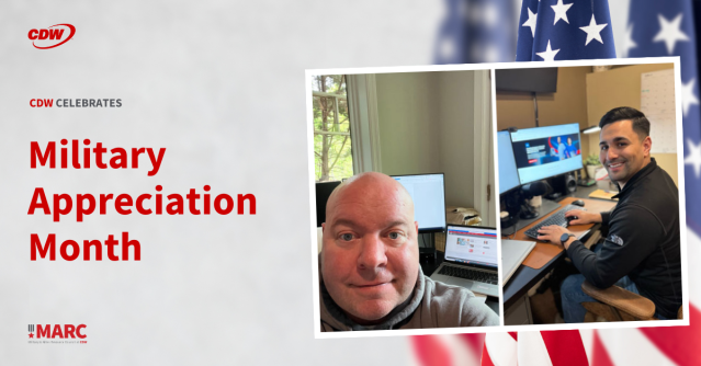#MilitaryAppreciationMonth is a time to honor those who have served our country. Take a look at how @CDWCorp supports our brave service members with this spotlight on two of my coworkers, Joey Rodriguez and Dan Stober, and our MARC BRG. #LifeAtCDW dy.si/9f8AhR