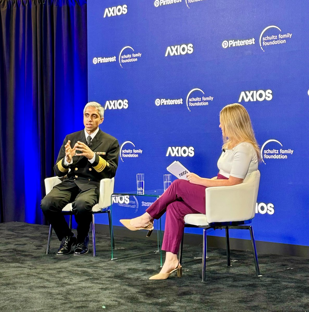 It was great to sit down with @caitlinnowens to discuss the growing youth mental health crisis and applaud the launch of @AmeriCorps’ Youth Mental Health Corps. Grateful for initiatives like this and the people who bring them to life. @axios