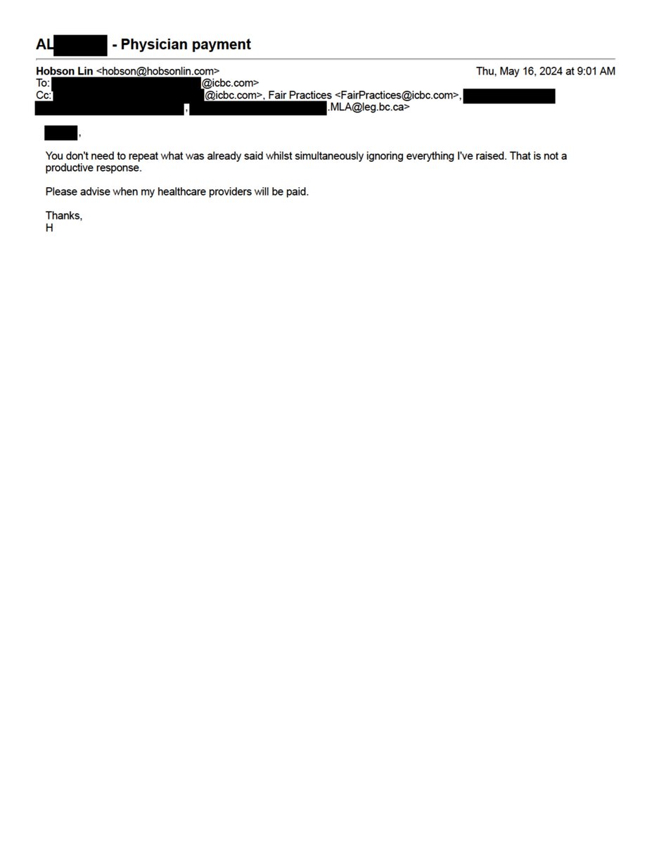 hobsonlin's tweet photo. ...and the additional crap claimants receive from @icbc management:

2/2 https://t.co/zpc2t1YVZK