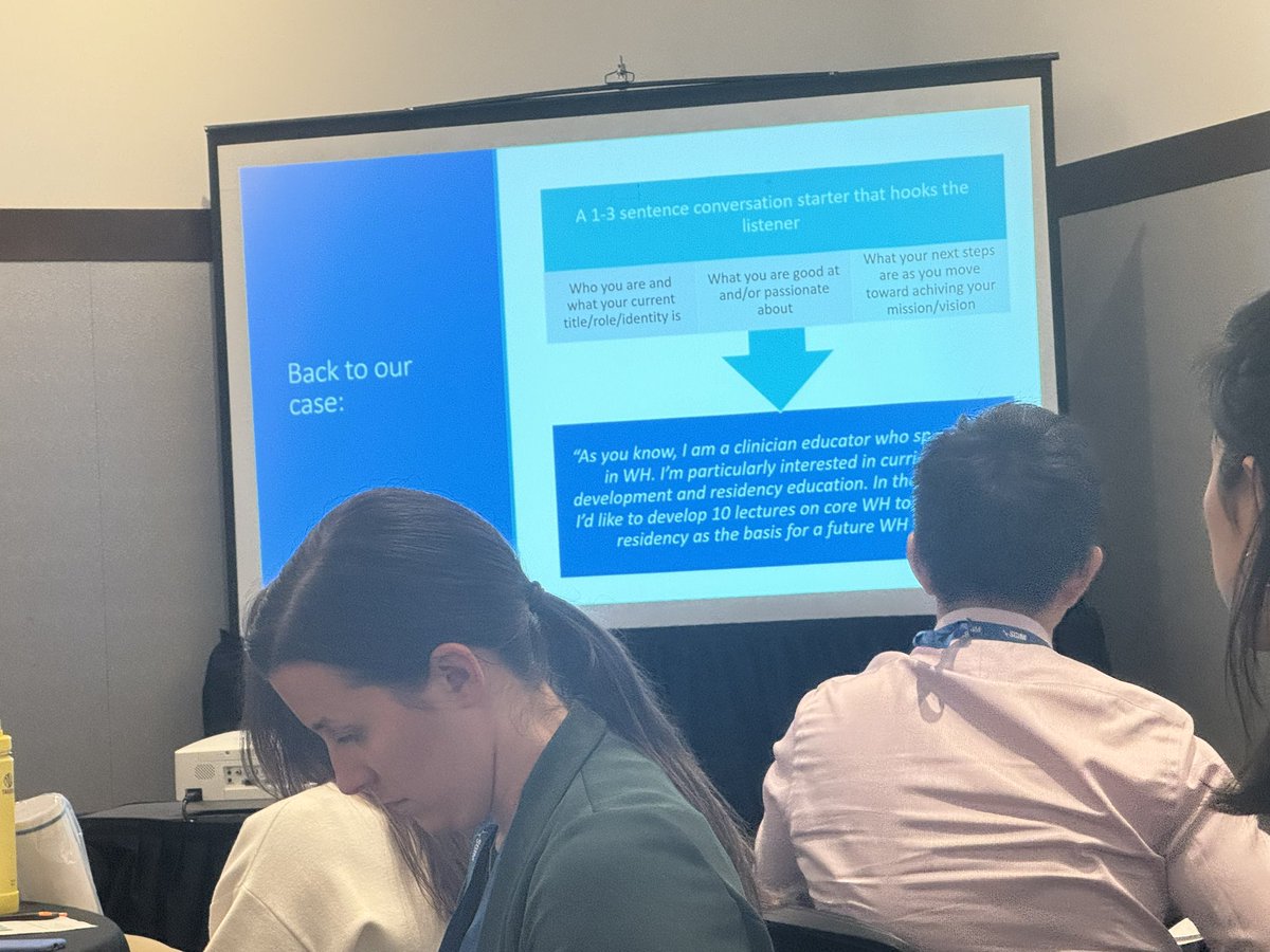 An amazing session on junior faculty development at #SGIM24 as I prepare for next year! Key takeaways on cultivating your mission statement, finding your “mastery”, and the risk of saying yes (and that it’s ok to say no to cool opportunities).